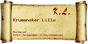 Krumenaker Lilla névjegykártya
