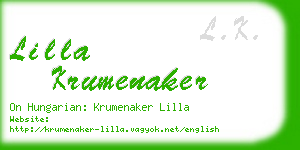 lilla krumenaker business card